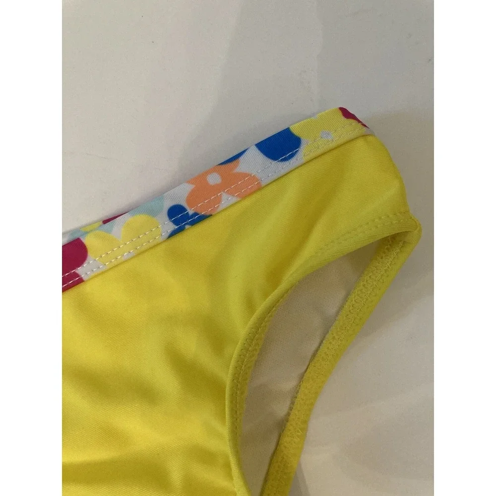 Wonder nation infant girls swimwear‎ 3 Piece  Yellow Floral Sz 12m beach coastal